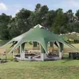 vidaXL Cort de Familie Verde 5 persoane Poliester 185T cu acoperire PU 42017394