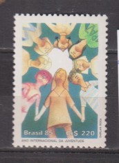 ANUL INTERNATIONAL AL TINERETULUI 1985 BRAZILIA MI.2130 MNH