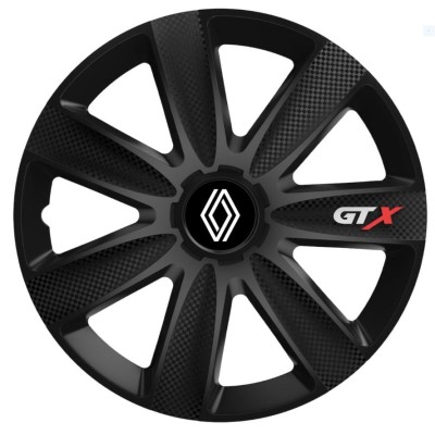 Set 4 Capace Roti GTX Negru Carbon Renault new, R15 foto