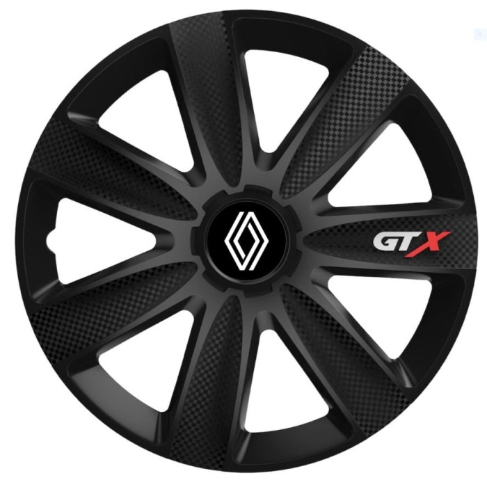 Set 4 Capace Roti GTX Negru Carbon Renault new, R15