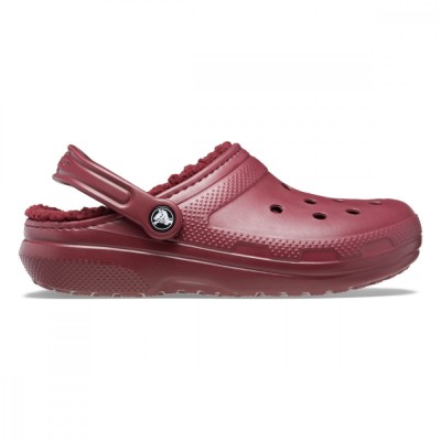 Saboti Crocs Classic Lined Clog Rosu - Garnet foto