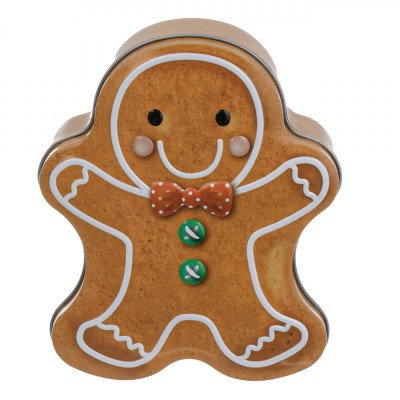Cutie Metalică Crăciun Gingerbread, Bej, 13.5x11.5x5cm foto