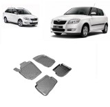 Cumpara ieftin Set covorase auto din cauciuc tip tavita fit SKODA Fabia 5j2 5j5 (2007-2014), Umbrella