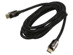 Cablu HDMI 1.4 Textil 3m Negru