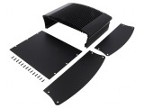 Radiator cu carcasă neagră din aluminiu anodizat 50mm x 215mm