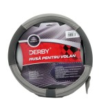 Husa volan piele naturala DERBY Gri (37-39 cm)