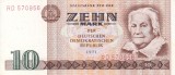 DDR Germania 10 Mark 1971, XF+, Numismatica, Bancnota Străină, Europa