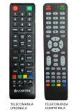 Telecomanda inlocuitoare compatibila cu originalul pentru TV Vortex V24MFZHN (651), Oem