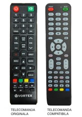 Telecomanda inlocuitoare compatibila cu originalul pentru TV Vortex V24MFZHN (651)