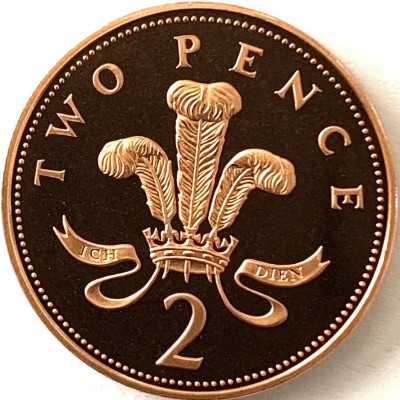 MAREA BRITANIE 2 PENCE 1998 PROOF,KM#987 foto