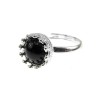 Inel argint reglabil coroana cu onix natural 8 MM