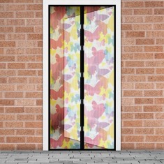 Perdea anti-tantari pt. usi cu inchidere magnetica- 100 x 210 cm ?Fluturi foto