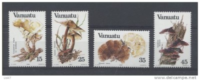 !!! RARR : VANUATU - CIUPERCI 1984 , 4 VALORI - NESTAMPILATE / FLORA foto