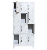 Vestiar metalic Premium Asamblat pt valori cu picioare si 12 compartimente, 1000x500x1920 mm (LxlxH), PLUS