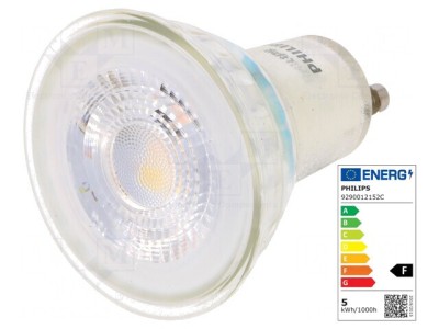 Lampă LED GU10 4.6W Alb Cald 2700K 355lm foto