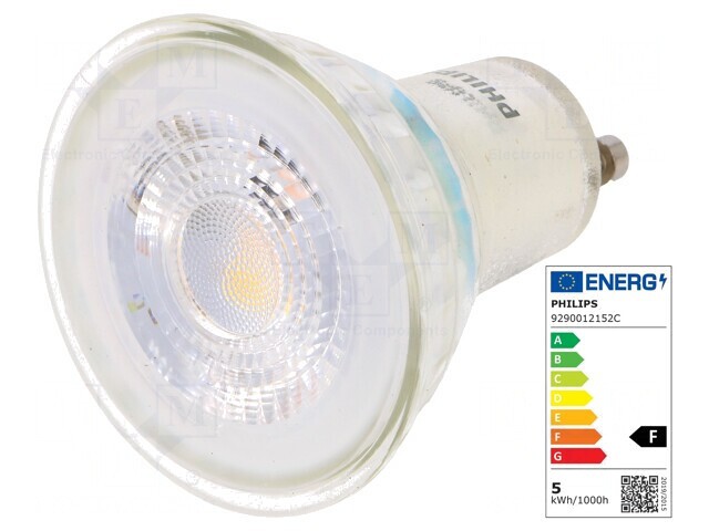 Lampă LED GU10 4.6W Alb Cald 2700K 355lm