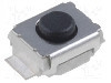 Microintrerupator, 2.5x3mm, OFF-(ON), SPST-NO, OMRON OCB - B3U-1000PM foto