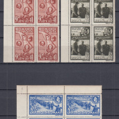 ROMANIA 1942 LP 148 II IMAGINI BASARABIA BLOCURI DE 4 TIMBRE MNH