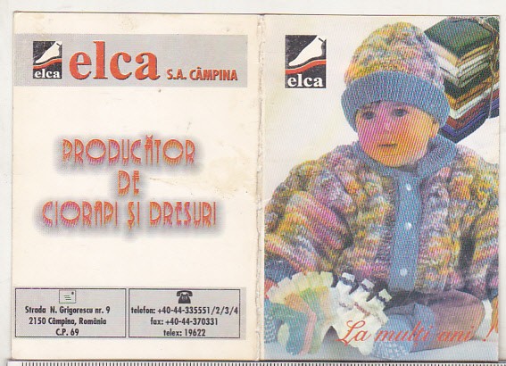 bnk cld Calendar de buzunar 1996-1997 ELCA SA Campina