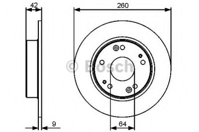 Disc frana HONDA CIVIC VIII Hatchback (FN, FK) (2005 - 2012) BOSCH 0 986 479 C63 foto