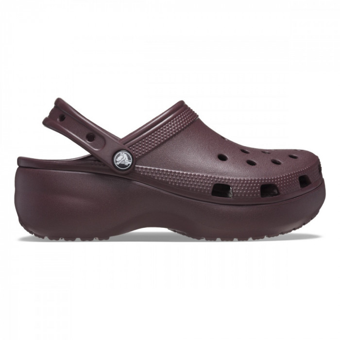 Saboți Crocs Women&#039;s Classic Platform Clog Bordo - Dark Cherry