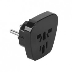 Adaptor tensiune universal negru 1 foto