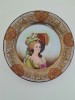 Porțelan KPM Berlin, farfurie mare de perete, sec. 19. Maria Antoaneta, 30.3cm, Decorative