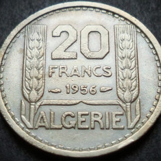 Moneda exotica 20 FRANCI - ALGERIA, anul 1956 * cod 4607 A - COLONIE FRANCEZA!
