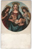 Pictura de Botticelli - Fecioara si copilul, vedere litho Stengel