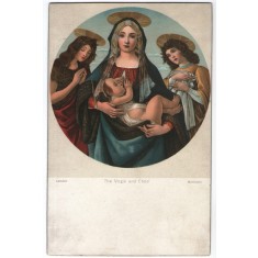 Pictura de Botticelli - Fecioara si copilul, vedere litho Stengel