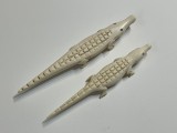 Cumpara ieftin Doi CROCODILI sculptati din FILDES de elefant, Animale, Africa