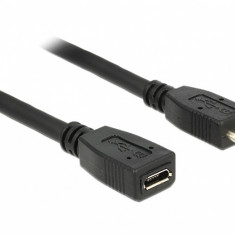 Cablu prelungitor micro USB tip B T-M 1m, Delock 83248