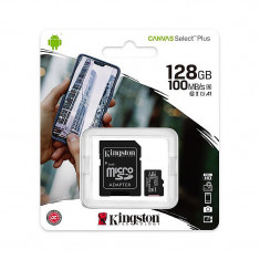 Card Memorie MicroSDXC Kingston Canvas Select Plus Android A1, cu adaptor, 128Gb, Clasa 10 - UHS-1 U1 SDCS2/128GB foto