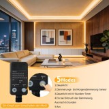 Cumpara ieftin Banda LED COB 10m Exterior cu Senzor Lumina si Timer, echosari, 3200 LED-uri, 3000K, Alb Cald