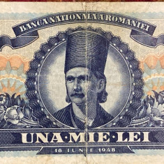 ROMANIA 1000 LEI 1948/ BANCNOTA DIN IMAGINI...