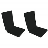 Set 2 perne decorative pentru scaun de bucatarie cu spatar, dimensiune sezut 42x40 cm, spatar 42x50 cm, culoare negru, Palmonix