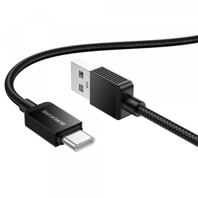 Cablu Date si Incarcare USB-A - USB-C Borofone BX120 Placer, 18W, 1m, Negru foto