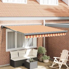 Cortina Retractabilă Manual galben și portocaliu 300 x 250 cm