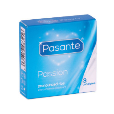 Prezervative - Pasante Pasiune Prezervative cu Striatii pentru Placere Extra Intensa - 3 bucati foto