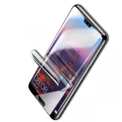 Folie TPU&amp;nbsp;Silicon Huawei P20 Fullcover Fata Clear Ecran Display LCD foto