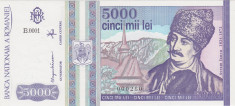 ROMANIA 5000 LEI 1993 UNC foto