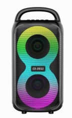 Boxa portabila cu usb, bluetooth, lumini led rgb, 6W, TF, radio FM, acumulator
