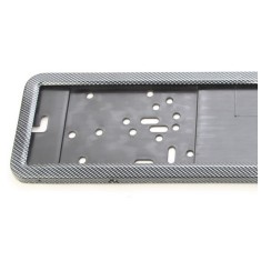 Suport numar inmatriculare INOX + finisaj CARBON, LPF 002