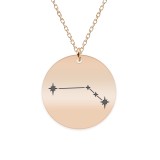 Colier argint 925 placat cu aur Roz personalizat cu constelatii - Berbec