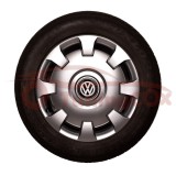 Set 4 Capace Roti VW R15 Argintii Model 303, Plastic Flexibil, Fixare Sigura