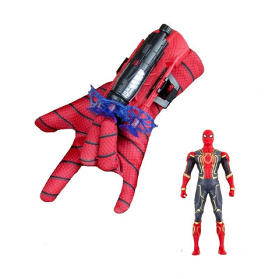 Manusa cu ventuze si figurina Spiderman, IdeallStore&amp;reg;, rosu foto