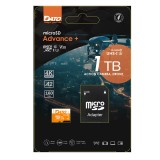 Dato - Memory Card Advance+ with Adapter (DTTF1TU3A2V30AP) - MicroSDXC, 1TB, U3, A2, V30, Read 160MB/s - Black