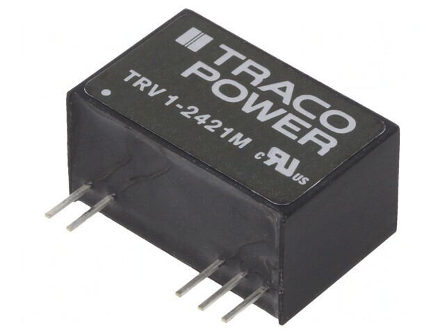 Convertor DC/DC 1W 19,2-28,8V la 15V/-5V TRV 1-2421M