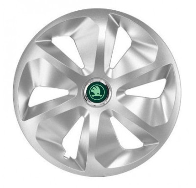 Set 4 capace roti pentru Skoda Nou Verde, model Roco Gray, R16 foto