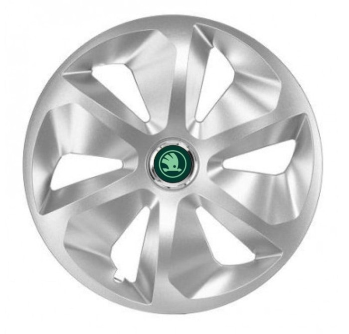 Set 4 capace roti pentru Skoda Nou Verde, model Roco Gray, R16